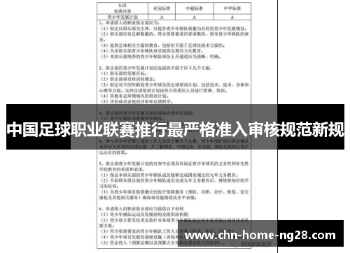 中国足球职业联赛推行最严格准入审核规范新规 中国足球职业联赛推行最严格准入审核规范新规